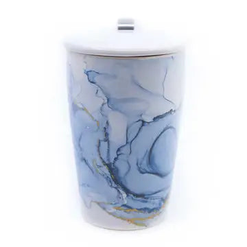 12oz Double Walled Porcelain Travel Cup W/ Infuser