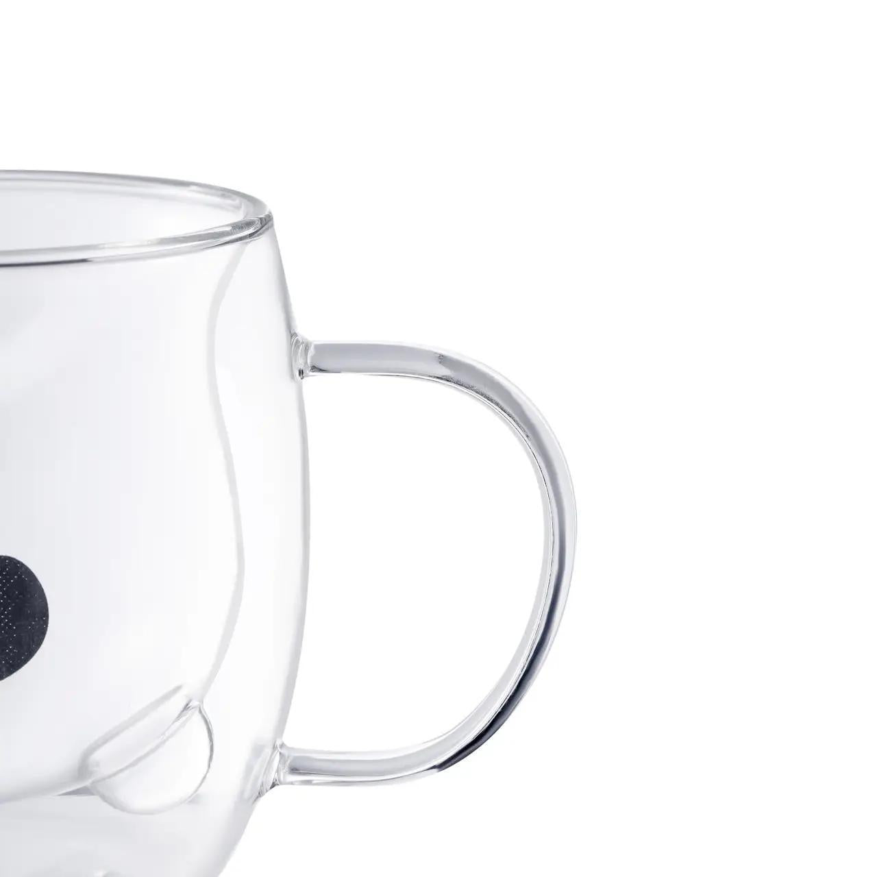 Double Walled Clear Panda Cup- 250ML