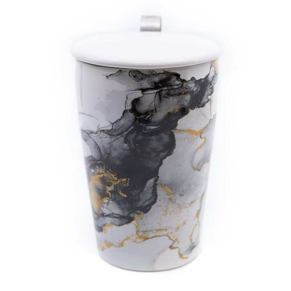 12oz Double Walled Porcelain Travel Cup W/ Infuser