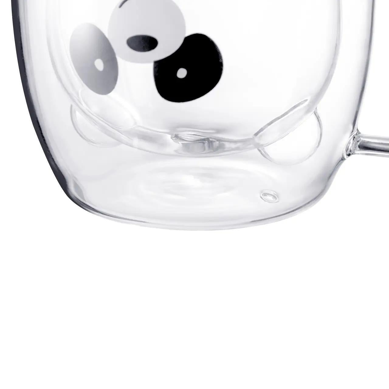 Double Walled Clear Panda Cup- 250ML