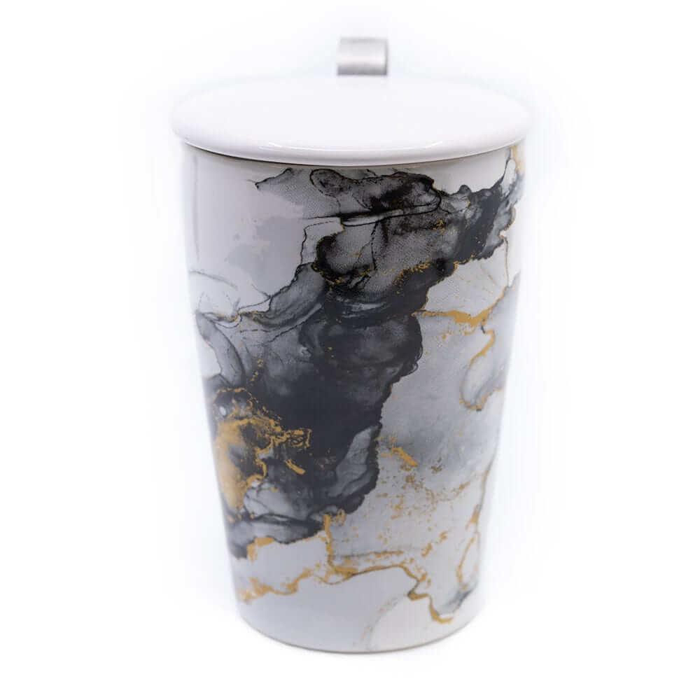 12oz Double Walled Porcelain Travel Cup W/ Infuser