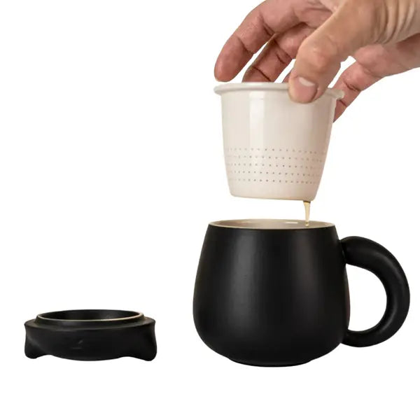 Cat Mugs with Infuser and Lid - 13 Fl.oz.