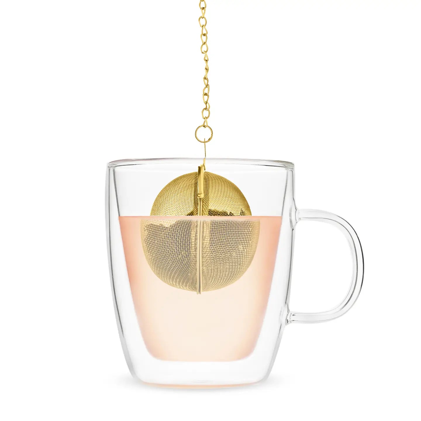 Gold-Plated Stainless Steel Tea Infuser - Mesh Ball