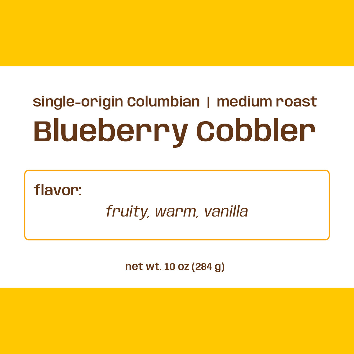 Blueberry Cobbler Coffee (Columbian Single-Origin, Medium Roast)