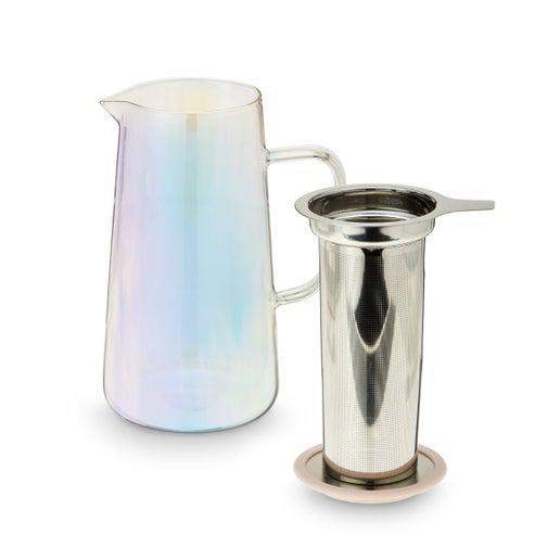 Annika™ Iridescent Glass Teapot w/ Infuser & Lid - 33oz