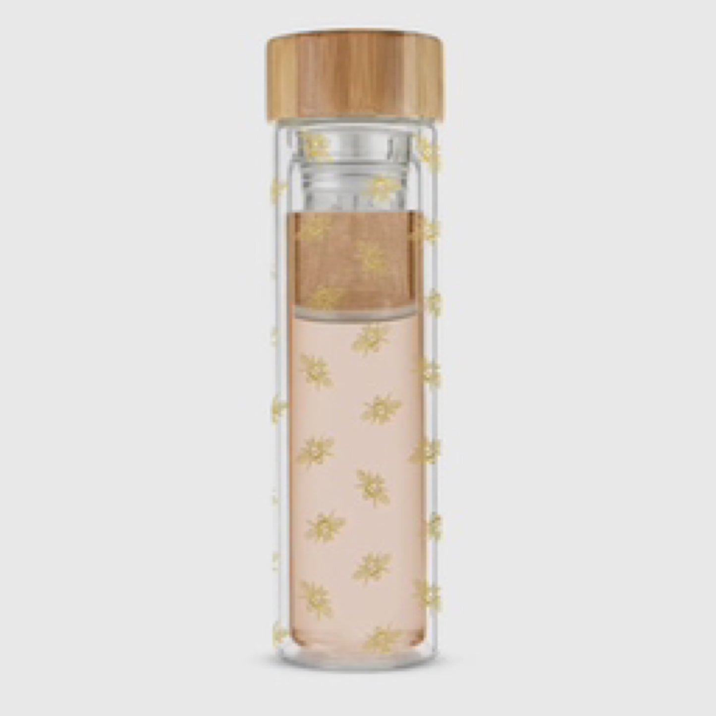 Insulated Glass Travel Tumbler w/ Tea Infuser